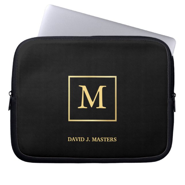 Protection Pour Ordinateur Portable Monogramme - peau d'entreprise exécutive de (Devant)