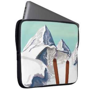 Protection Pour Ordinateur Portable Montagnes de ski