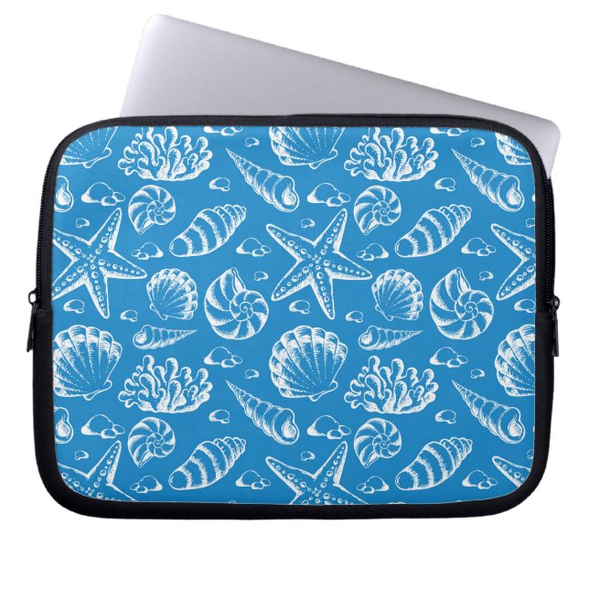 Protection Pour Ordinateur Portable Motif bleu de plage (Devant)