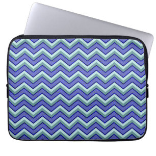 Protection Pour Ordinateur Portable Motif Blue Sapphire Chevron