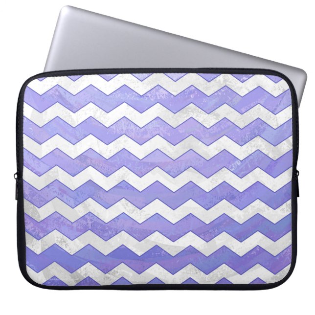 Protection Pour Ordinateur Portable Motif Chevron Soleil Violet (Devant)