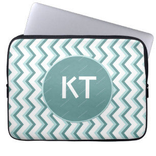 Protection Pour Ordinateur Portable Motif Chevron ZigZag dans Mint Green