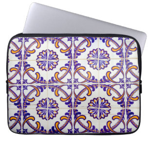 Protection Pour Ordinateur Portable Motif de carreaux en gros plan, Portugal