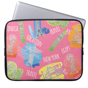 Protection Pour Ordinateur Portable Motif de lieux de voyage