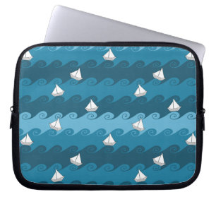 Protection Pour Ordinateur Portable Motif de papier de bateaux