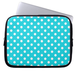 Protection Pour Ordinateur Portable Motif de point de polka d'Aqua