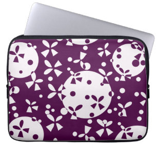 Protection Pour Ordinateur Portable Motif de vacances de cloches de Noël violettes