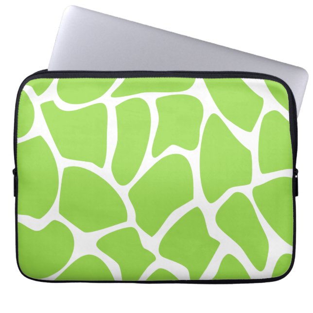 Protection Pour Ordinateur Portable Motif d'impression de girafe en vert de chaux (Devant)