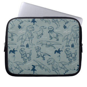 Protection Pour Ordinateur Portable Motif Dinosaur Sketch