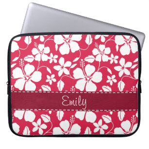 Protection Pour Ordinateur Portable Motif floral tropical de Fuschia