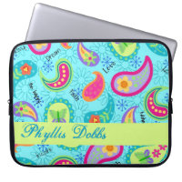 Motif graphique Turquoise Blue Modern Paisley