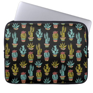 Protection Pour Ordinateur Portable Motif grunge foncé de cactus