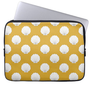 Protection Pour Ordinateur Portable Motif jaune d'or de coquillages de blocs