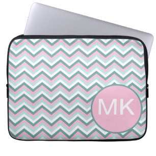 Protection Pour Ordinateur Portable Motif Ocean Mist Chevron