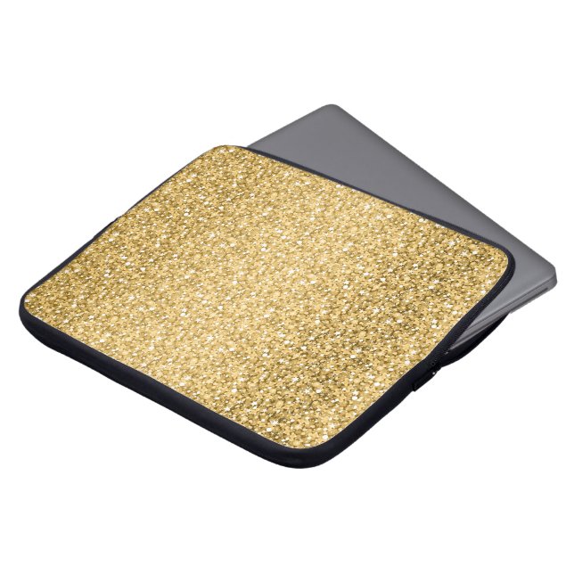 Protection Pour Ordinateur Portable Motif Parties scintillant or (Devant haut)