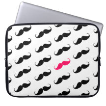 Motif rose et noir Girly drôle de moustache