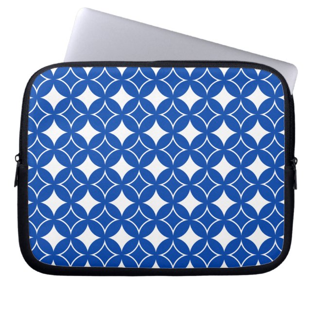 Protection Pour Ordinateur Portable Motif shippo bleu et blanc (Devant)