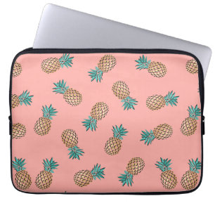 Protection Pour Ordinateur Portable motif tropical d'ananas d'or de faux d'été migno