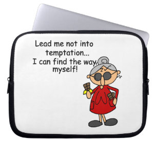 Protection Pour Ordinateur Portable Ne Me Menez Pas Dans Un Humour De Tentation