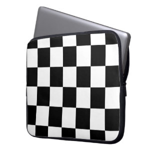 Protection Pour Ordinateur Portable Noir et blanc Checkered