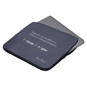 Protection Pour Ordinateur Portable Nom personnalisé bleu inspirant énergie positive