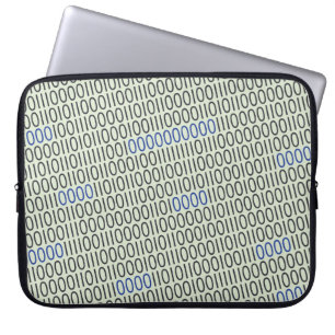 Protection Pour Ordinateur Portable Nombre binaire gris bleu