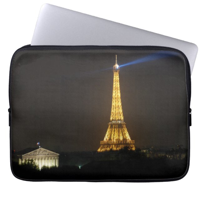 Protection Pour Ordinateur Portable Nuit de Tour Eiffel (Devant)