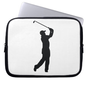 Protection Pour Ordinateur Portable Ombre de silhouette noire de golf