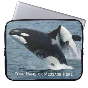 Protection Pour Ordinateur Portable Orca Killer Whales Breach Personnalisé