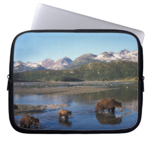 Protection Pour Ordinateur Portable Ours brun, grizzly, truie et oursons dans
