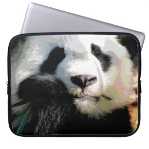 Protection Pour Ordinateur Portable Ours panda mignon de Posterized mangeant le plan
