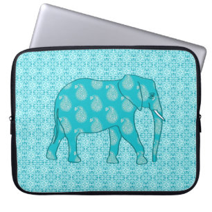 Protection Pour Ordinateur Portable Paisley - bleu turquoise et aqua
