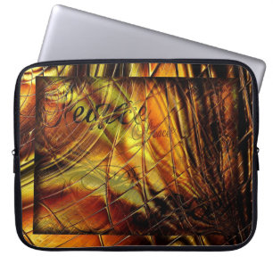 Protection Pour Ordinateur Portable Paix en bronze et or Ordinateur portable Sleeve