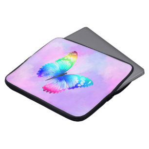 Protection Pour Ordinateur Portable Papillon en fleurs