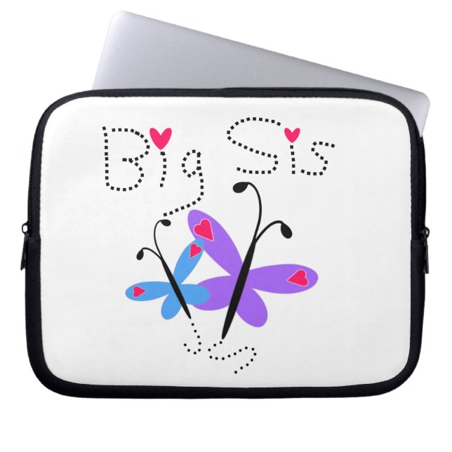 Protection Pour Ordinateur Portable Papillons Big Sis Cadeaux (Devant)