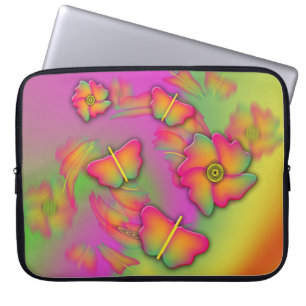 Protection Pour Ordinateur Portable Papillons & Fleurs