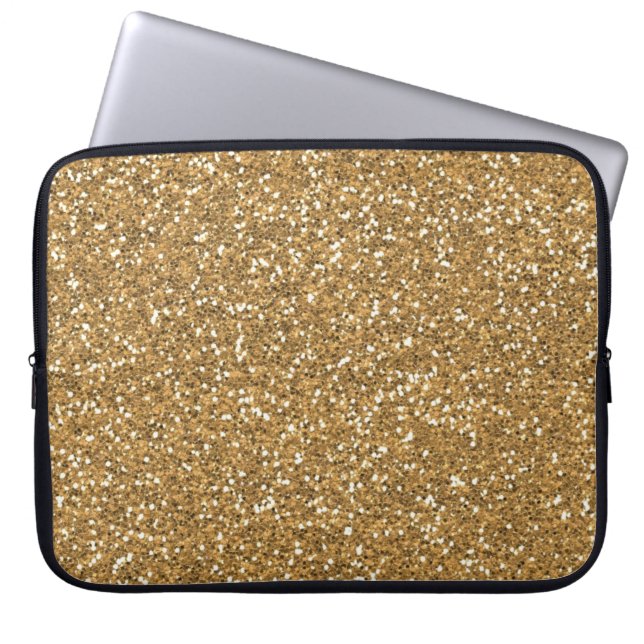 Protection Pour Ordinateur Portable Parties scintillant Gold Glam Faux (Devant)