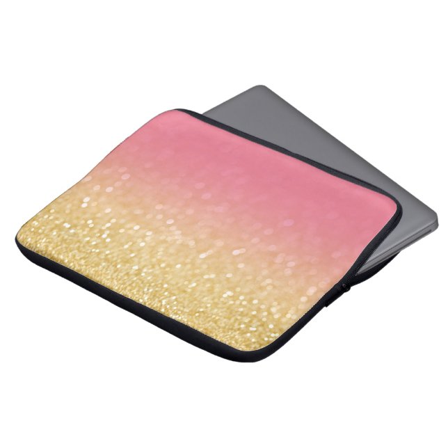 Protection Pour Ordinateur Portable Parties scintillant moderne or rose Ombre Coque à  (Devant haut)