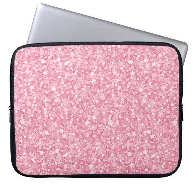 Protection Pour Ordinateur Portable Parties scintillant rose Dégradé argenté (Devant)