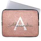 Parties scintillant rose Rose or et Monogramme éti