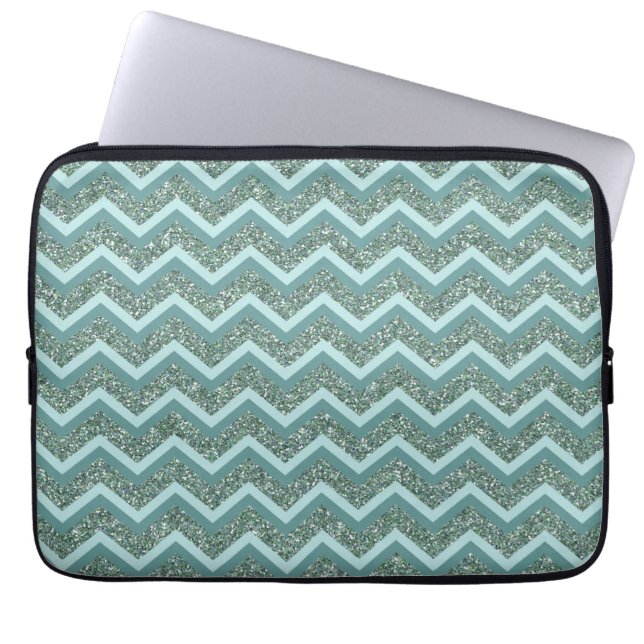 Protection Pour Ordinateur Portable Parties scintillant turquoise (Devant)