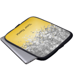Protection Pour Ordinateur Portable Parties scintillantes intelligentes de jaune et de