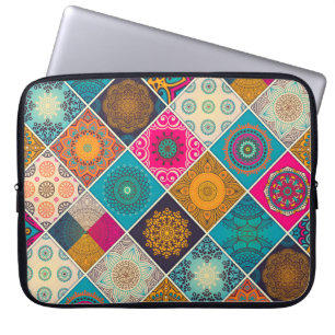Protection Pour Ordinateur Portable Patchwork de Bohème coloré de mandala