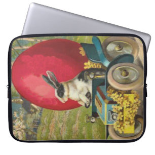 Protection Pour Ordinateur Portable Paysage de voiture d'oeuf de lapin de Pâques
