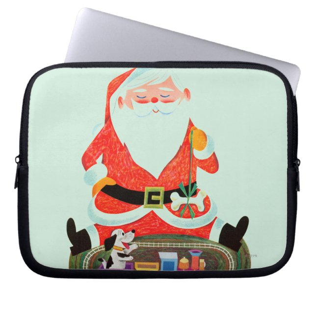 Protection Pour Ordinateur Portable Père Noël avec le train (Devant)