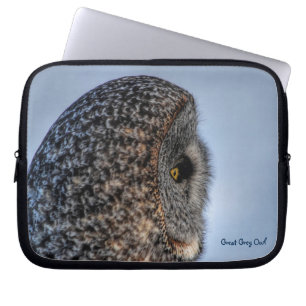 Protection Pour Ordinateur Portable Photo de la faune hivernale de Great Grey Owen Rap