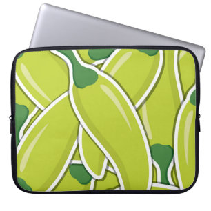 Protection Pour Ordinateur Portable Piments de piment vert funky