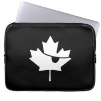 Pirate canadien feuille d'érable noir et blanc