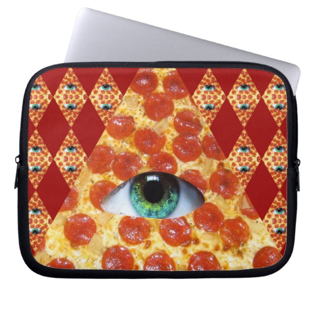 Protection Pour Ordinateur Portable Pizza d'Illuminati (Devant)
