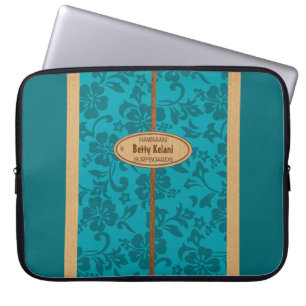 Protection Pour Ordinateur Portable Planche de surf en bois de monogramme de Faux